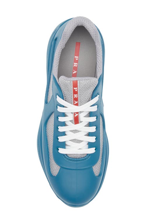 Prada America's Cup Low Top Sneaker In Blue