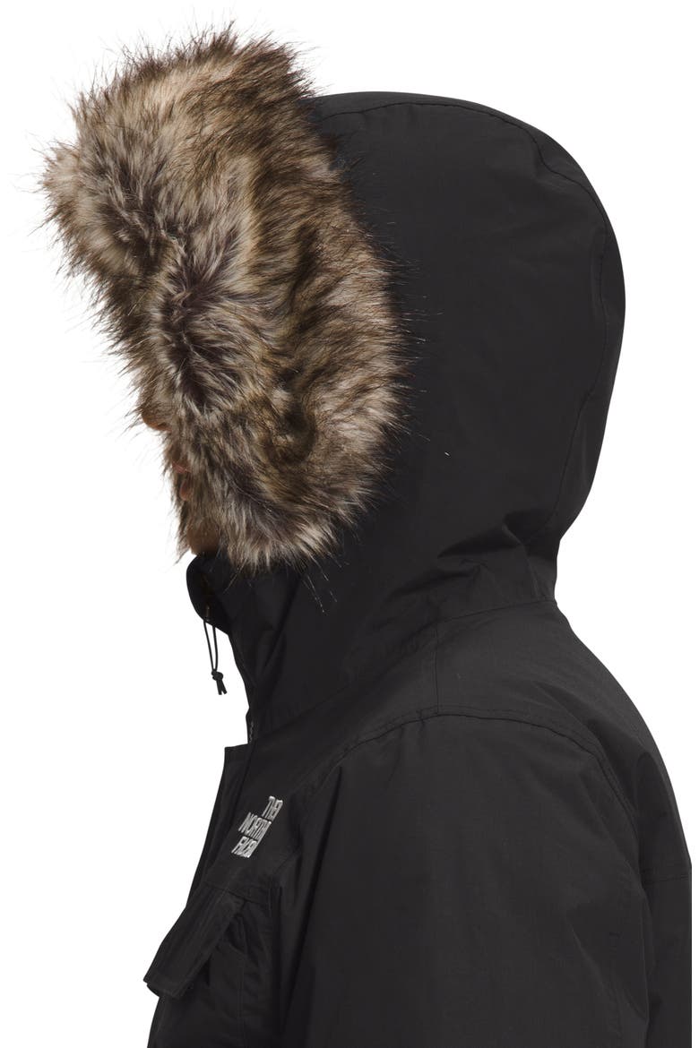 McMurdo Water Repellent 600 Fill Power Down Parka with Faux Fur Trim, Alternate, color, TNF BLACK