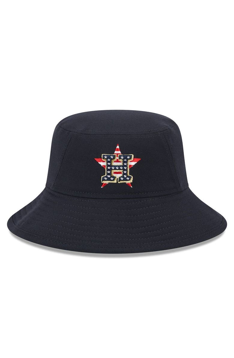 New Era Men's New Era  Navy Houston Astros 2023 Fourth of July Bucket Hat, Alternate, color, Navy