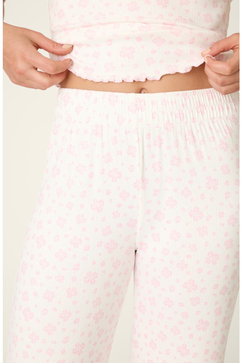 Pretty Petals Stretch Jersey Pajamas, Alternate, color, SWEET PINK