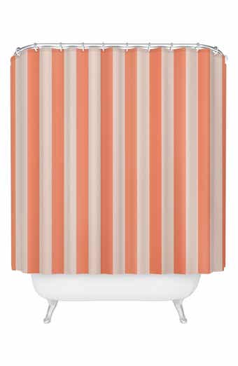 Baby Orange Stripe Shower Curtain