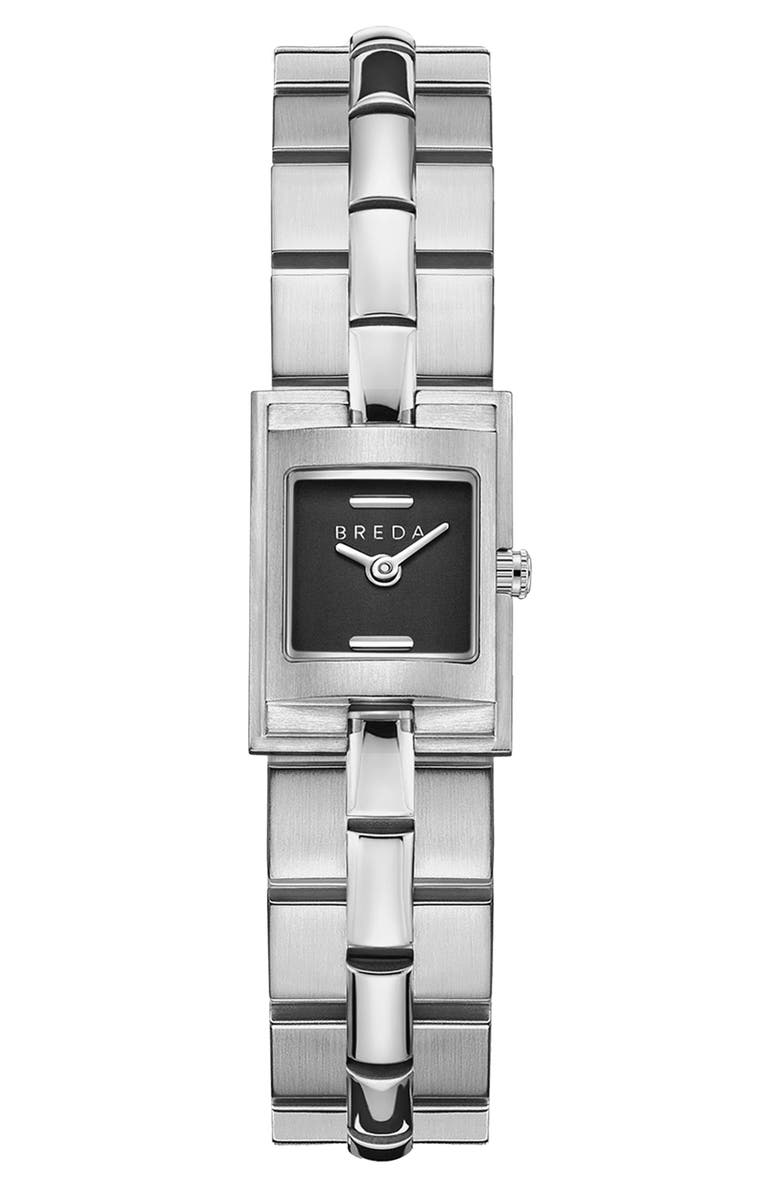 BREDA Relic Square Bracelet Watch, 16mm, Main, color, Silver