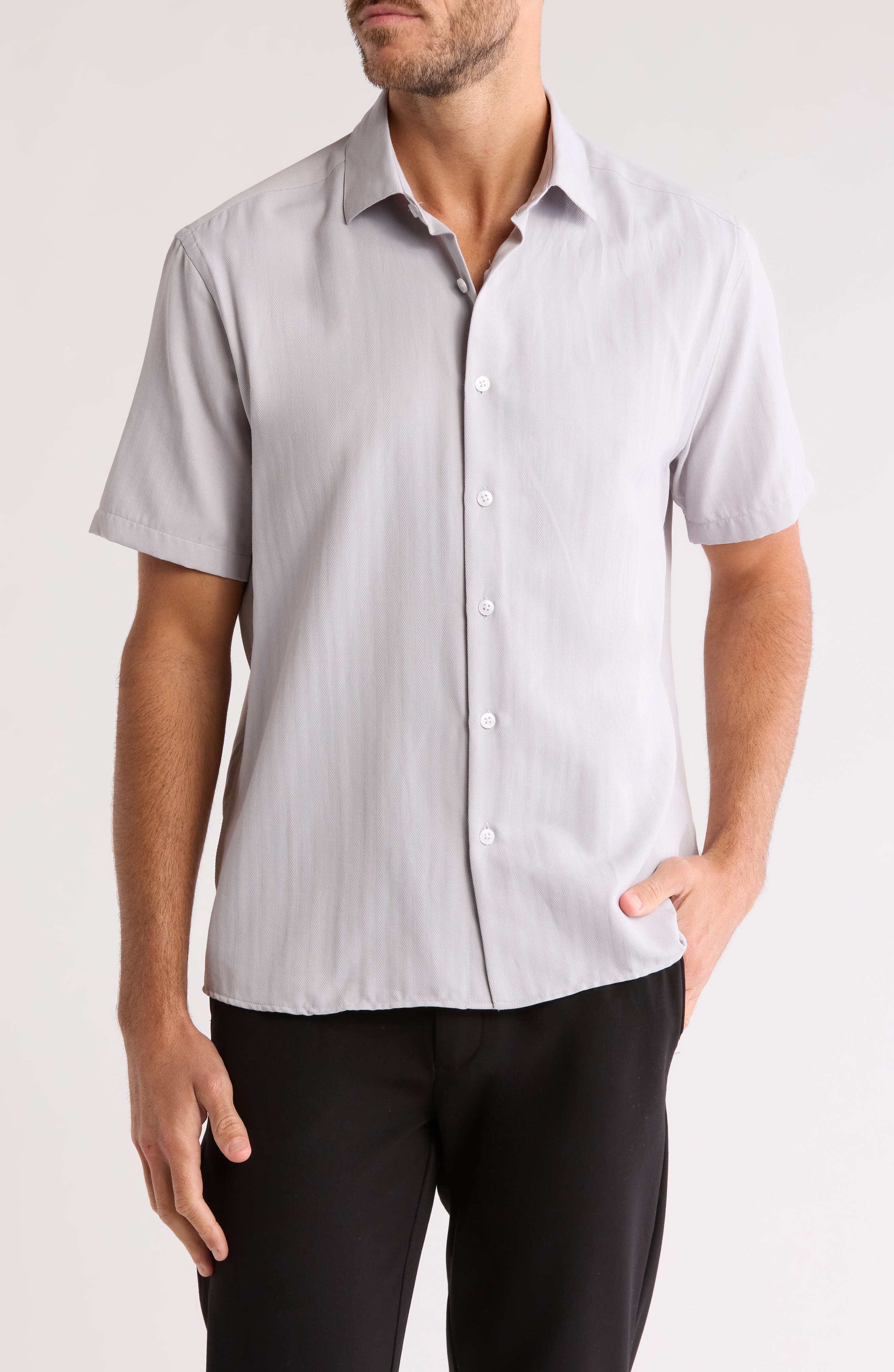 WESTZEROONE Baylor Cotton Short Sleeve Button-Up Shirt