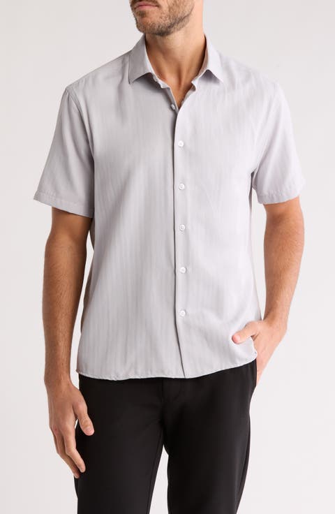 Baylor Cotton Short Sleeve Button-Up Shirt