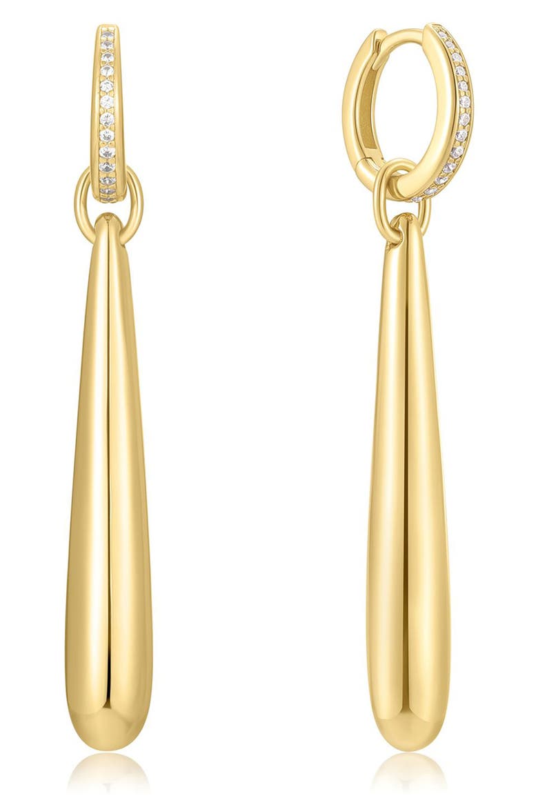 Elongated Droplet Earrings, Main, color, SHINY GOLD
