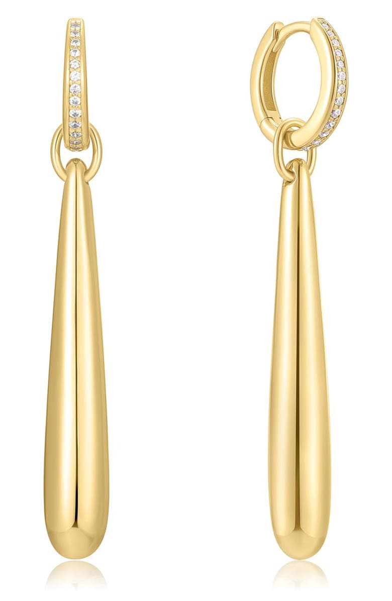 ANIA HAIE Elongated Droplet Earrings, Main, color, Shiny Gold