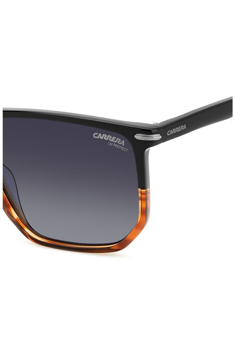 58mm Square Sunglasses, Alternate, color, BLACK HAVANA