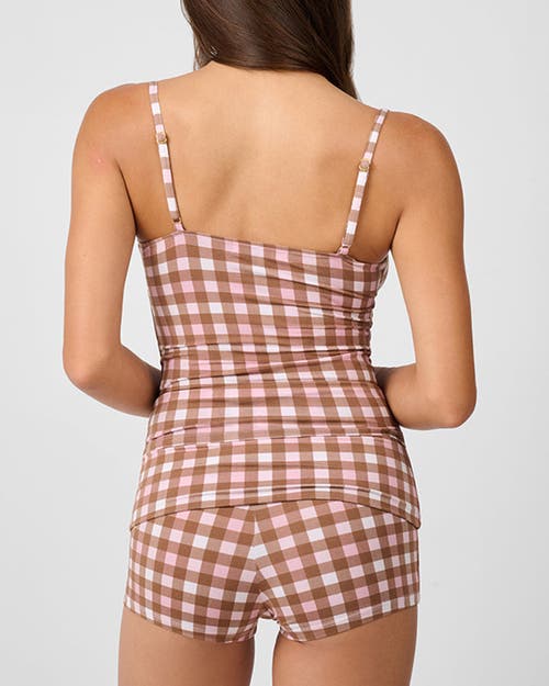 Weworewhat Crossover Cami Tank Top In Brown