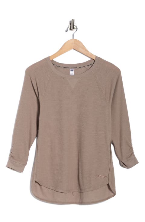 Slub Waffle High-Low T-Shirt