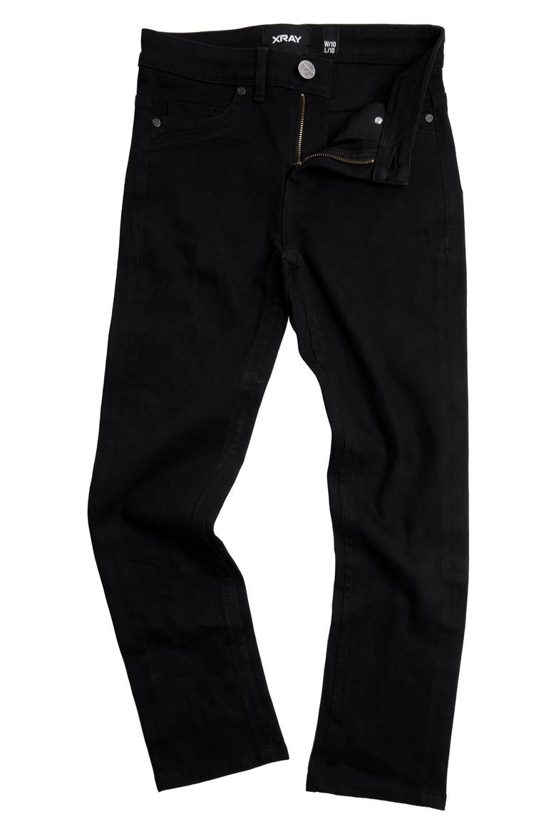 Kids' Stretch Straight Leg Jeans, Alternate, color, TENCEL BLACK