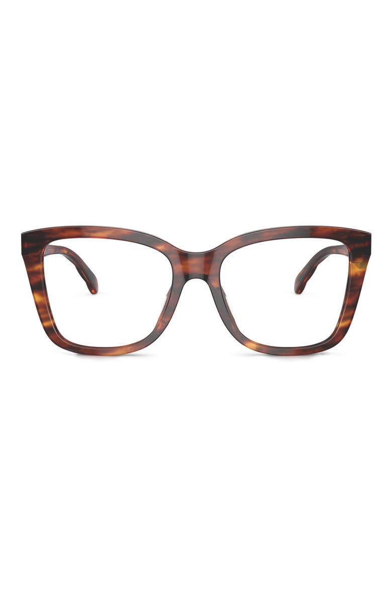 55mm Square Optical Glasses, Main, color, DARK BROWN