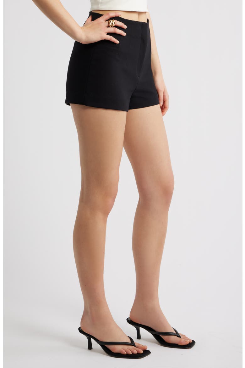 The Icon Mini Shorts, Alternate, color, BLACK