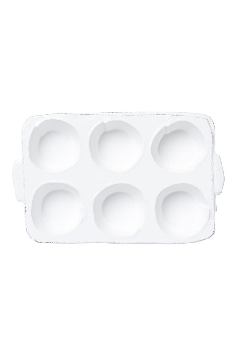 Lastra Stoneware Muffin Tray, Alternate, color, WHITE