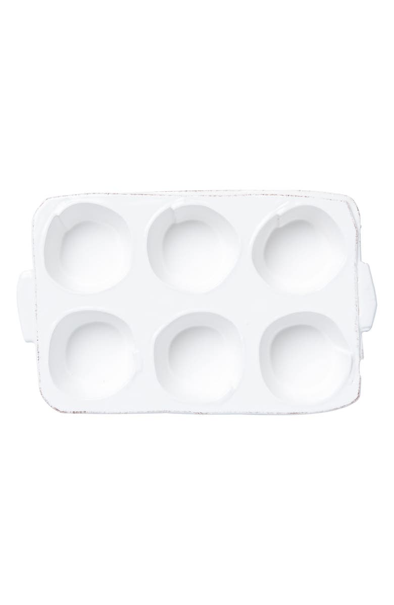 VIETRI Lastra Stoneware Muffin Tray, Alternate, color, White