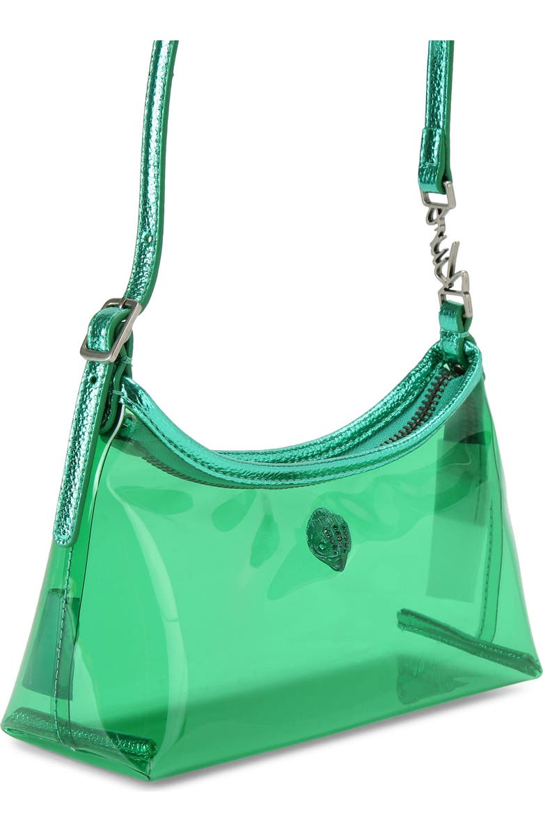 Kurt Geiger London Mini Kurt Transparent Shoulder Bag, Alternate, color, Turquoise Green