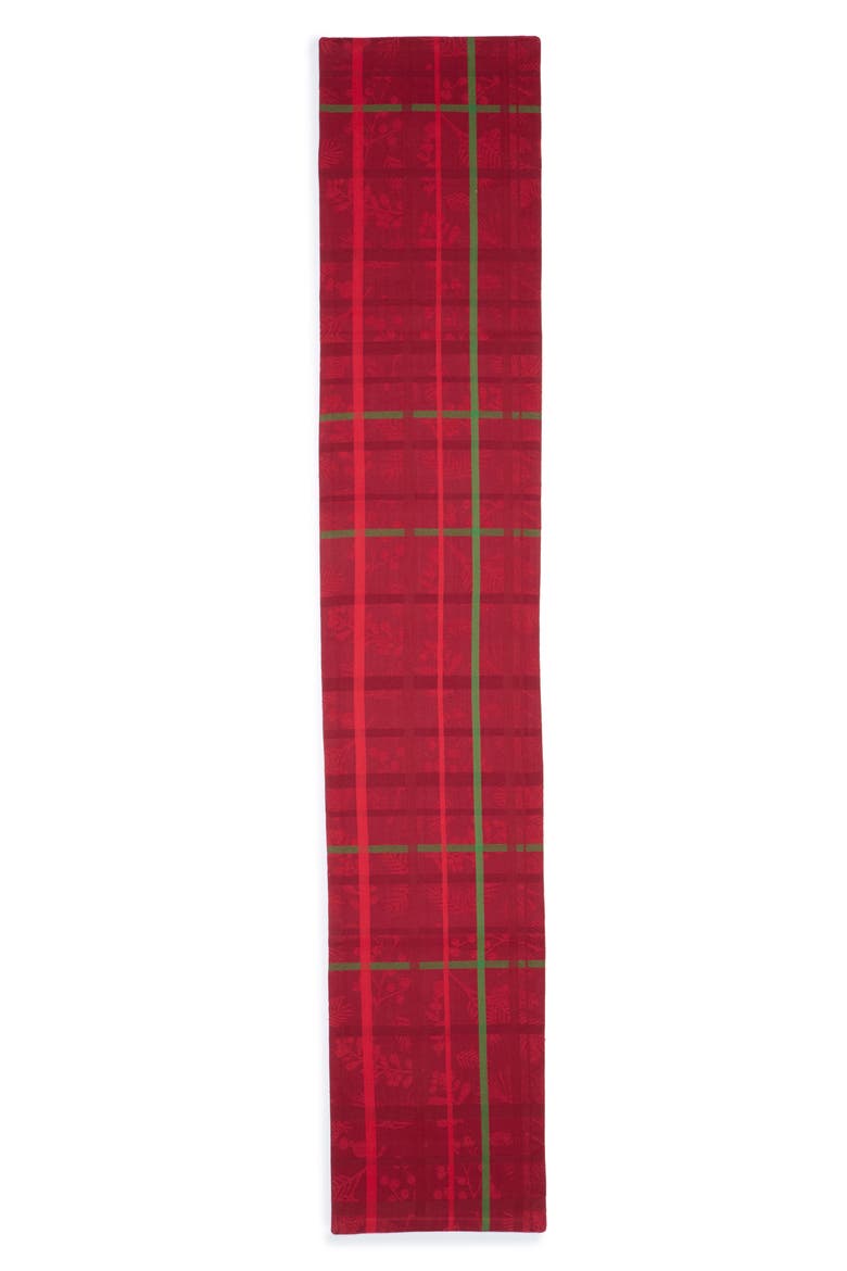 Winterberry Cotton Table Runner, Main, color, WINTERBERRY