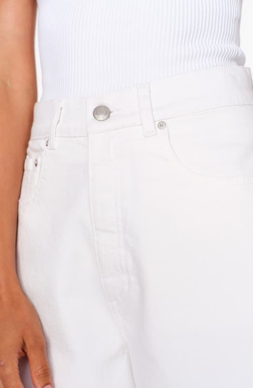 Dl1961 Taylor Ultra High Waist Denim Shorts In White Vintage