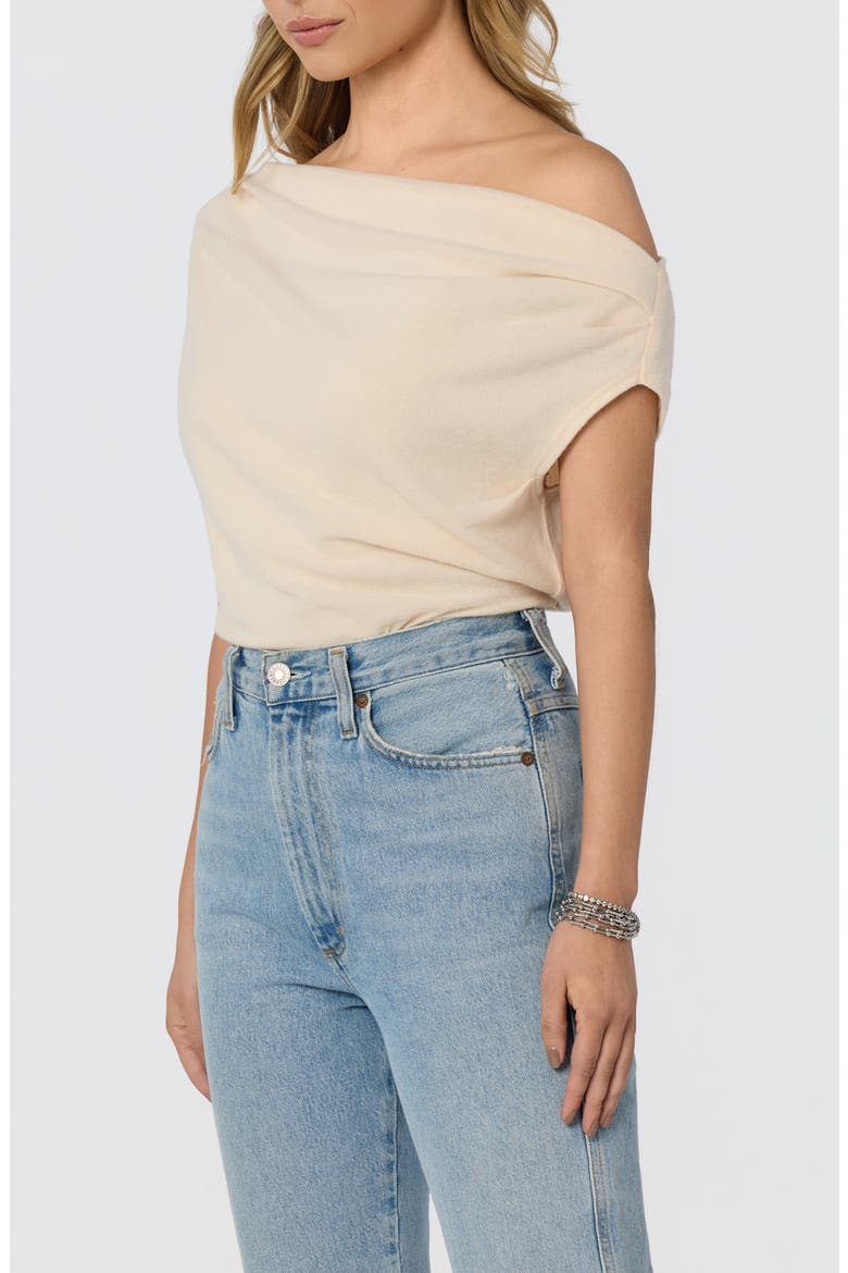 Off the Shoulder Knit Top, Alternate, color, CREAM