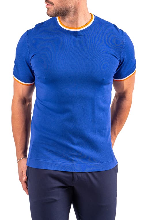 Maceoo Tipped Short Sleeve Sweater
