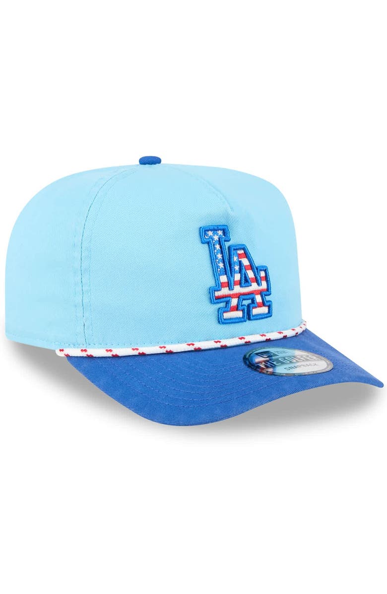 New Era Men's New Era Light Blue/Royal Los Angeles Dodgers 2025 Fourth of July Golfer Snapback Hat, Alternate, color, Light Blue