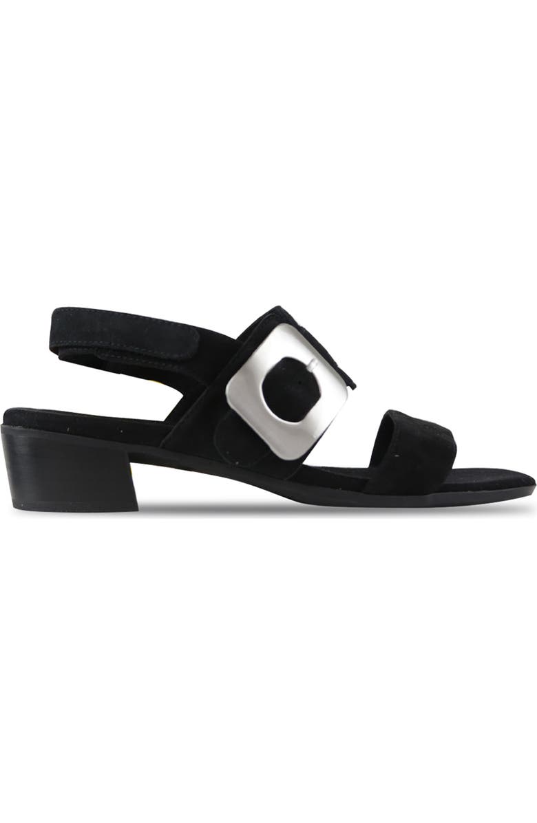 Munro Ashlin Slingback Sandal, Alternate, color, Black Suede