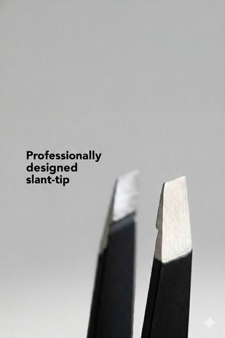 Precision Slant Tweezer, Expert Brow & Facial Hair Removal, Alternate, color, Black