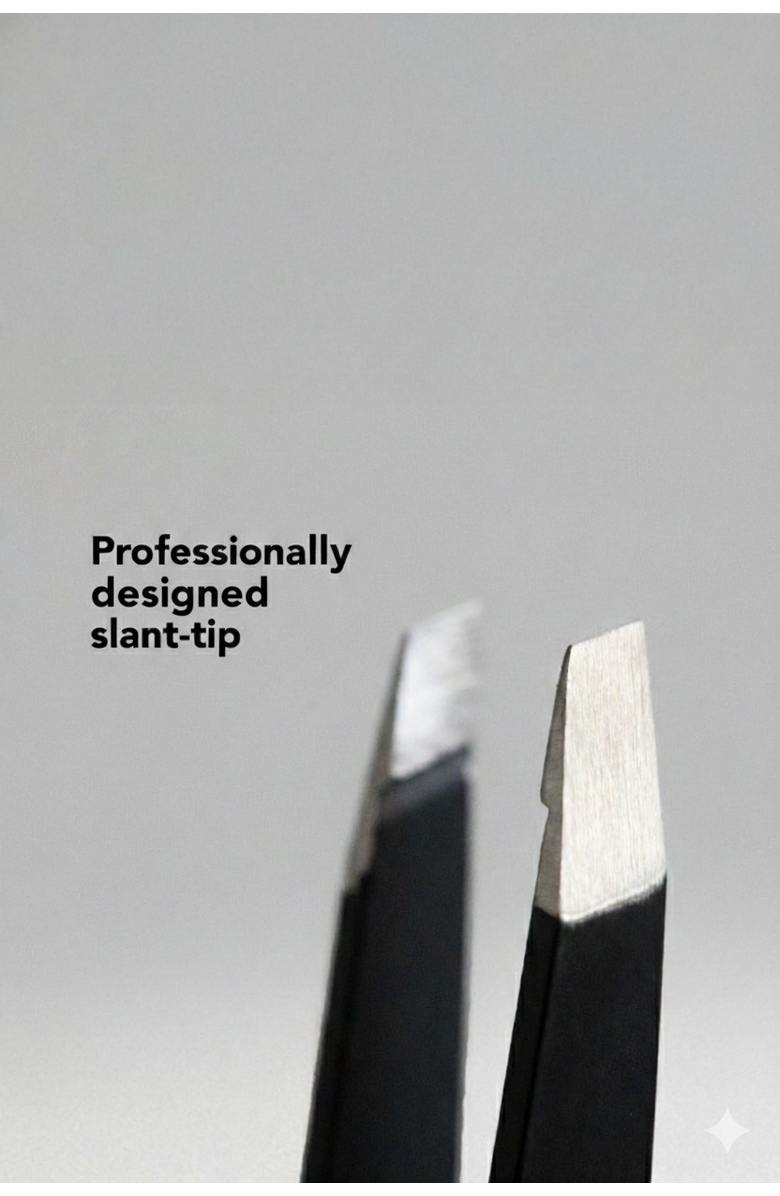 Cleverman Precision Slant Tweezer, Expert Brow & Facial Hair Removal, Alternate, color, Black