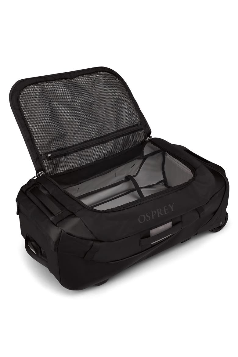 Transporter 90-Liter Duffle Wheeled Luggage, Alternate, color, RAVEN BLACK/BLACK