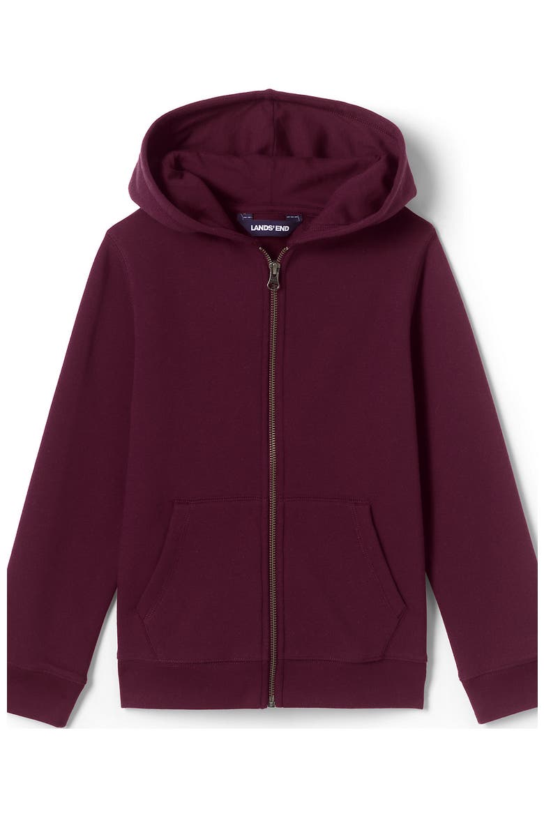 School Uniform Kids Zip Front Sweatshirt, Main, color, Burgundy