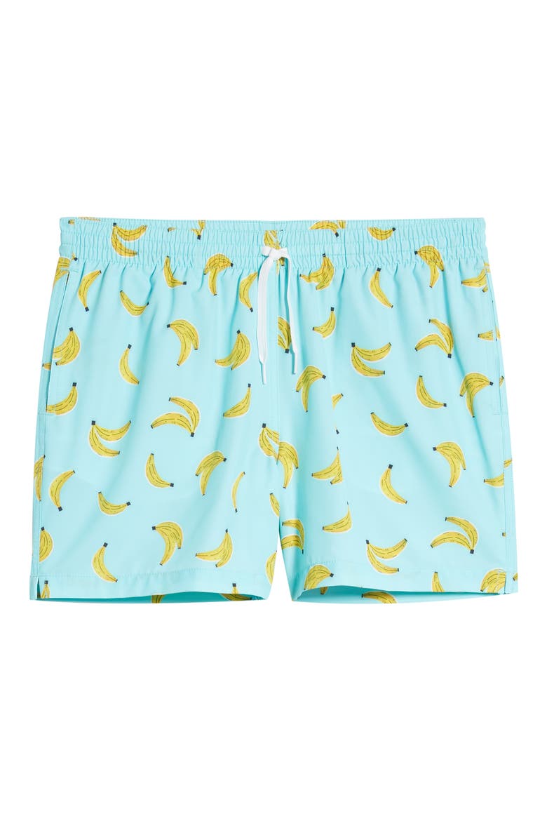 The Banana Stand Print Swim Trunks, Alternate, color, BANANAS