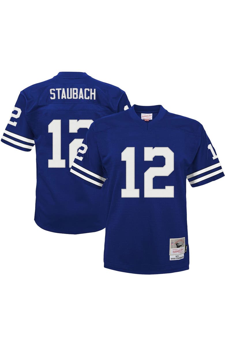 Mitchell & Ness Preschool Mitchell & Ness Roger Staubach Navy Dallas Cowboys 1971 Retired Player Legacy Jersey, Main, color, Navy