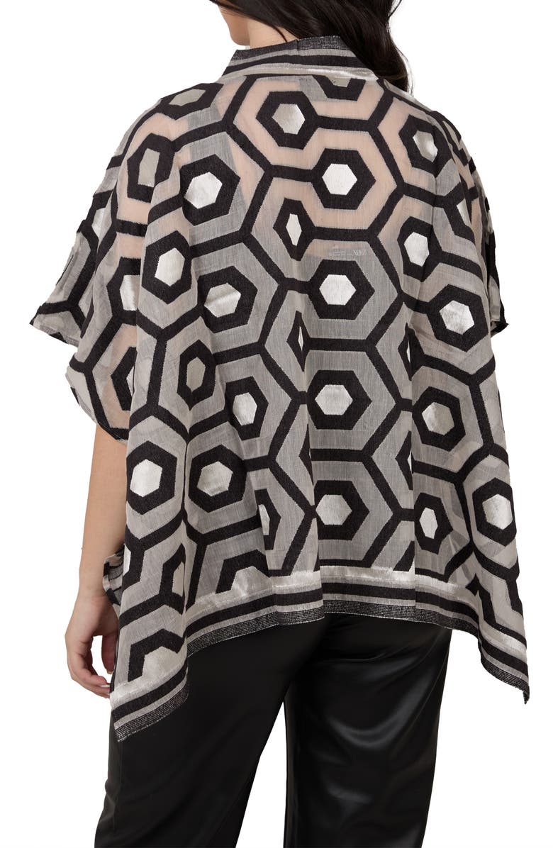 SAACHI Geo Poncho, Alternate, color, Black
