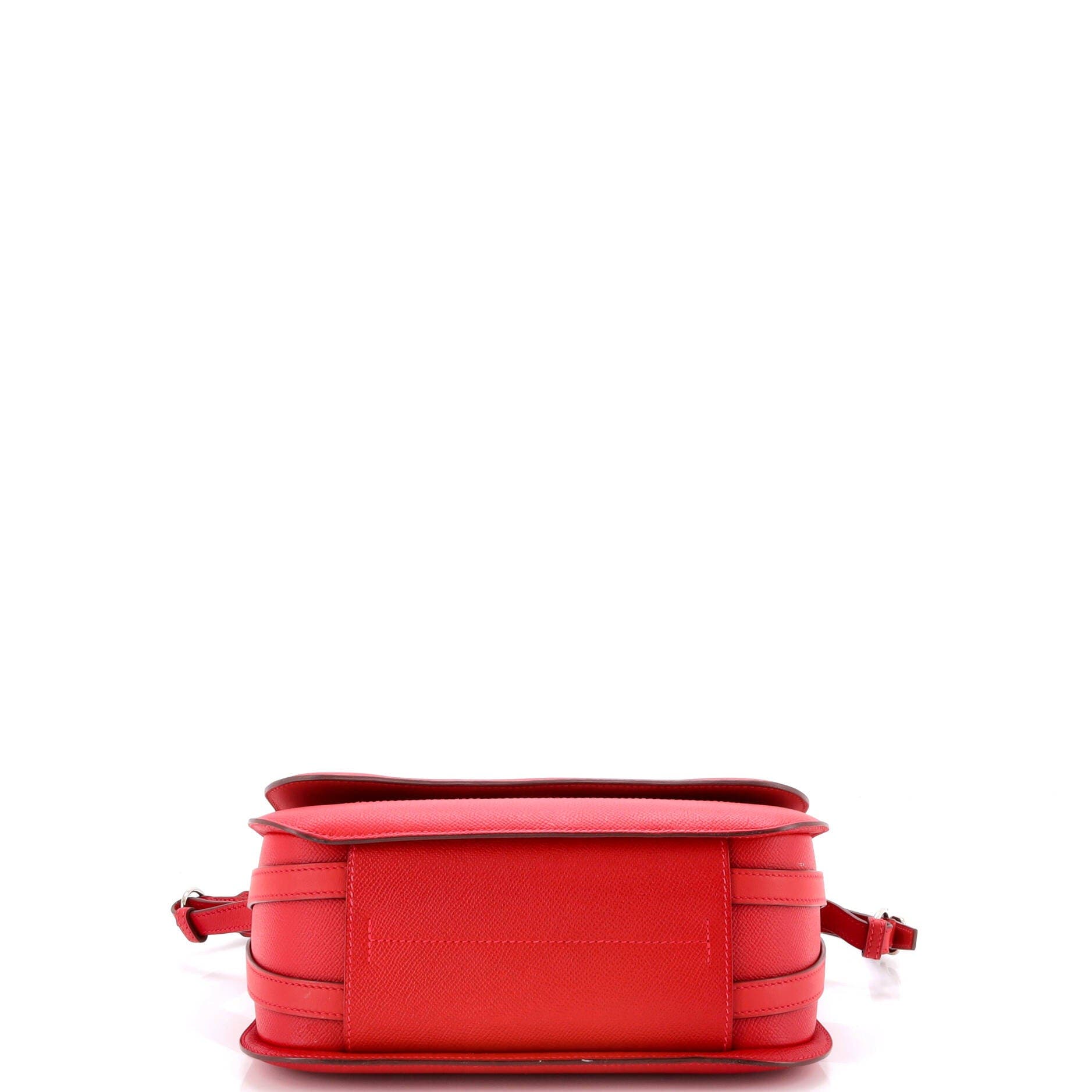 Pre-Owned Hermes Harnais Shoulder Bag Epsom and Swift, Alternate, color, Rouge Casaque