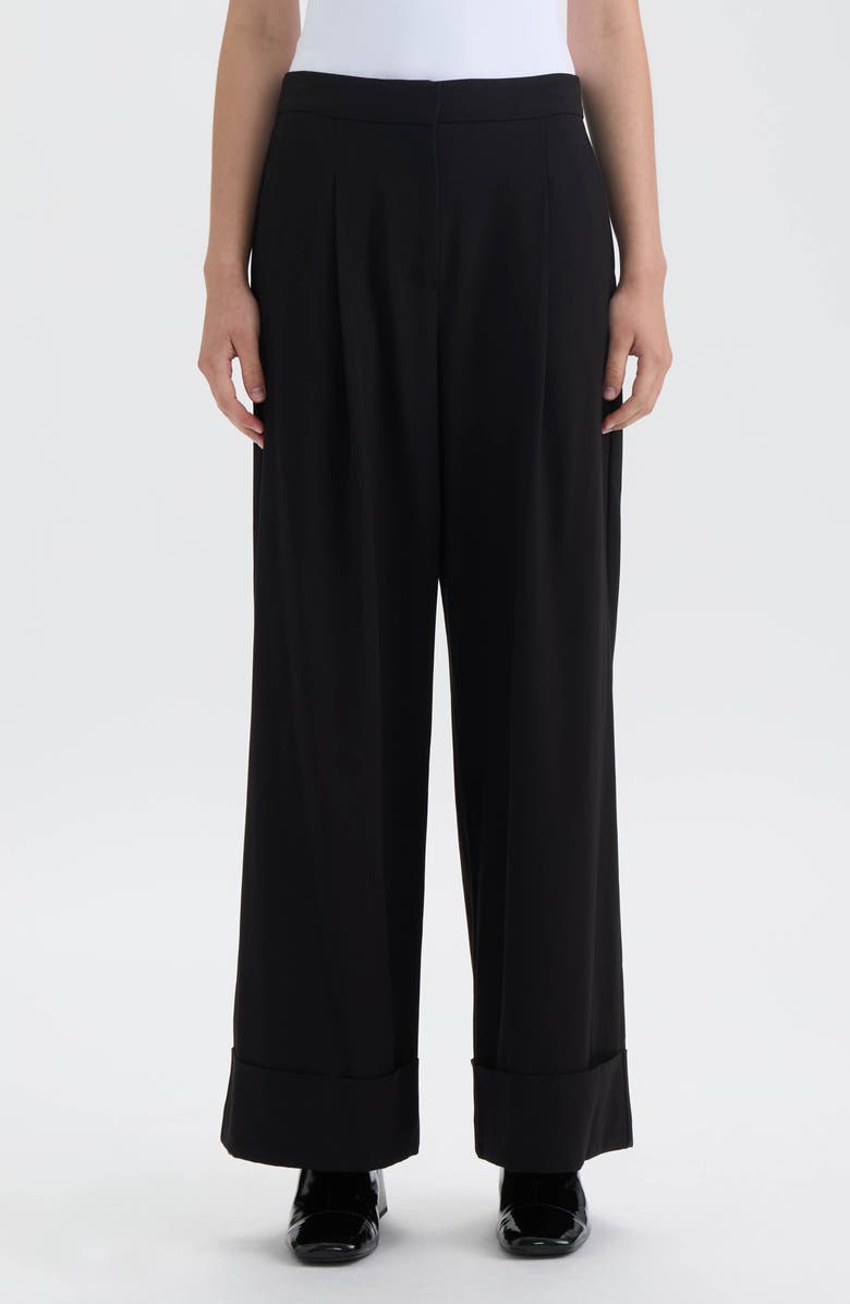 NVLT Cuffed Wide Leg Pants, Main, color, Black