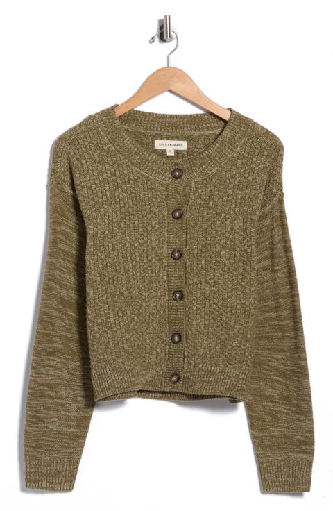 Textured Crewneck Cardigan