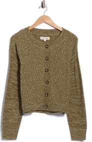 Lucky Brand Textured Crewneck Cardigan