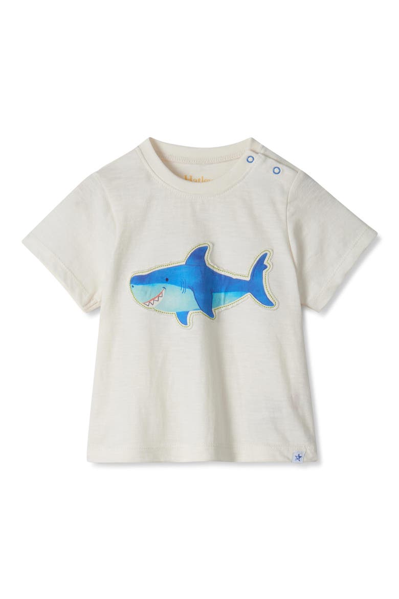 Kids' Happy Shark T-Shirt & Shorts Set, Alternate, color, CAMI LACE