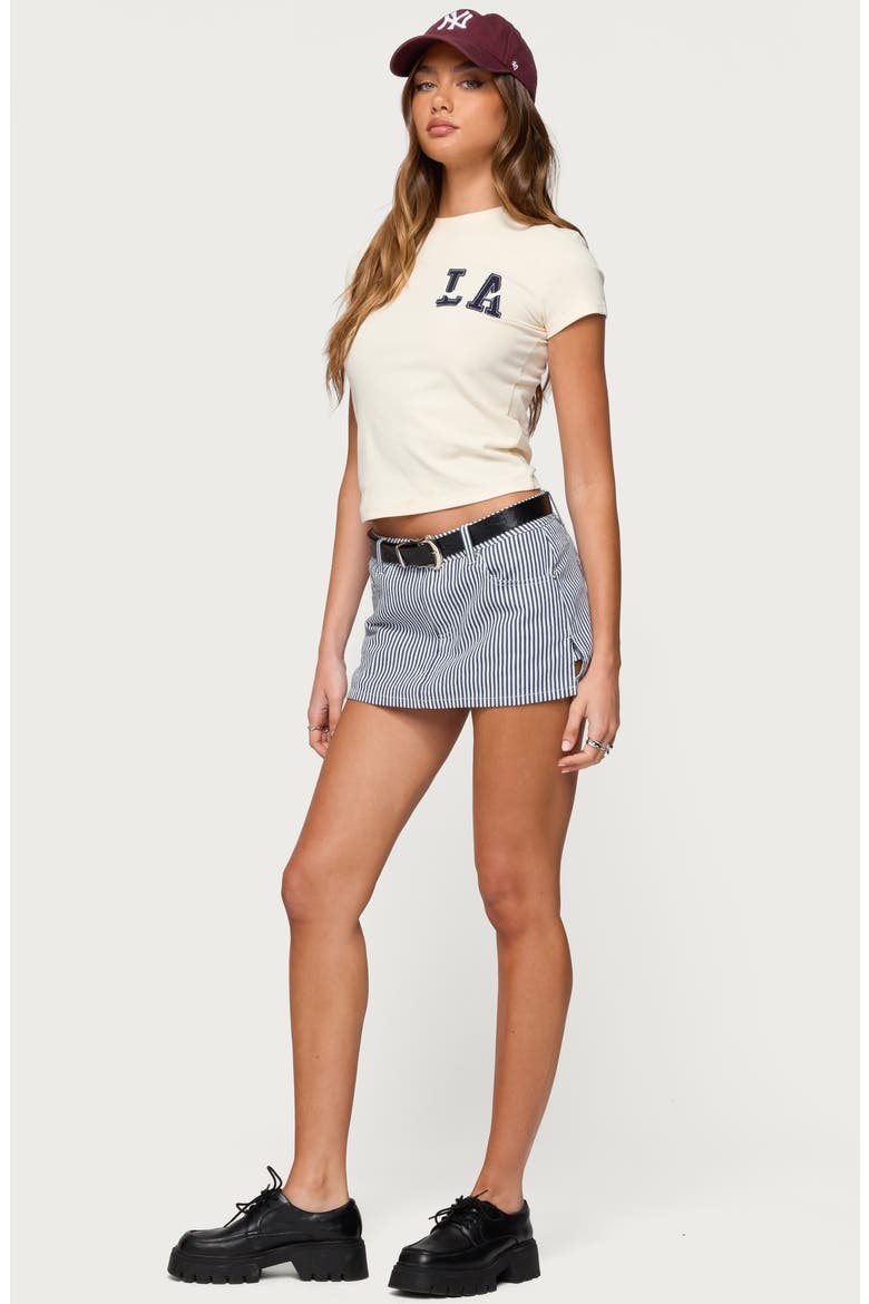 Liliane Stripe Mini Skort, Alternate, color, NAVY-AND-WHITE