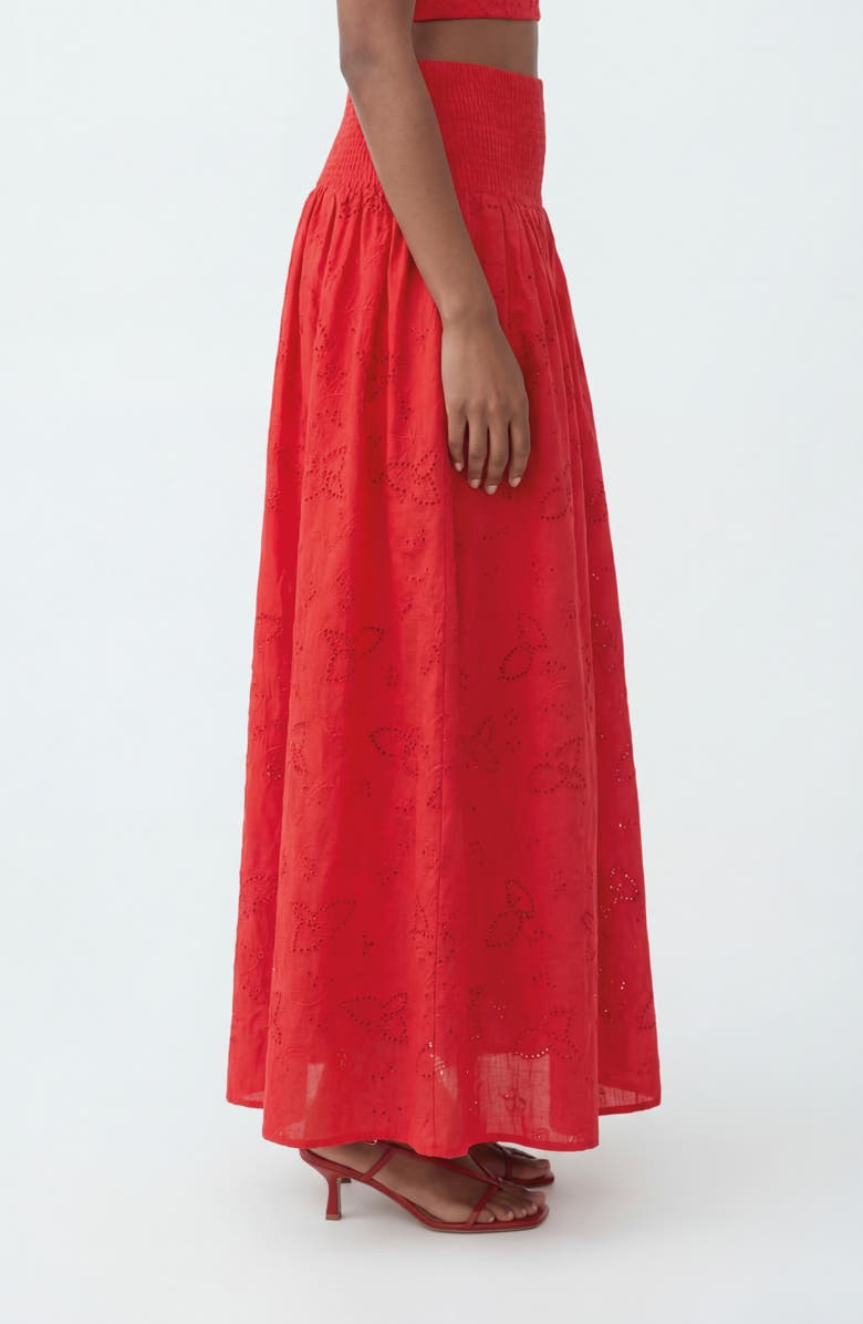 The Lulo Project The Drift Eyelet Maxi Skirt, Alternate, color, 