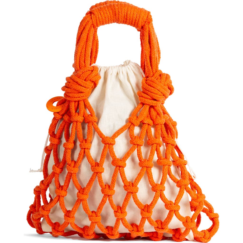 Tin Marin Trenza Macrame Net Bag In Orange
