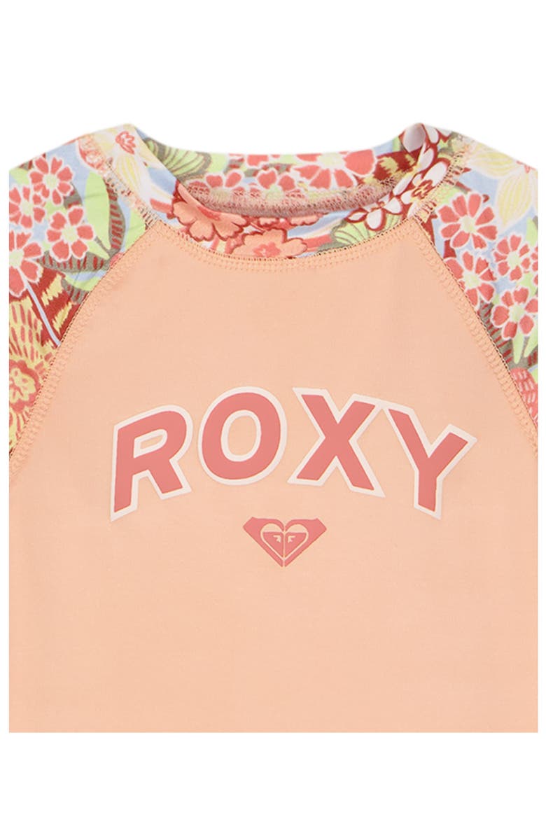 Kids' Rashguard Top & Bikini Bottoms Set, Alternate, color, CORAL