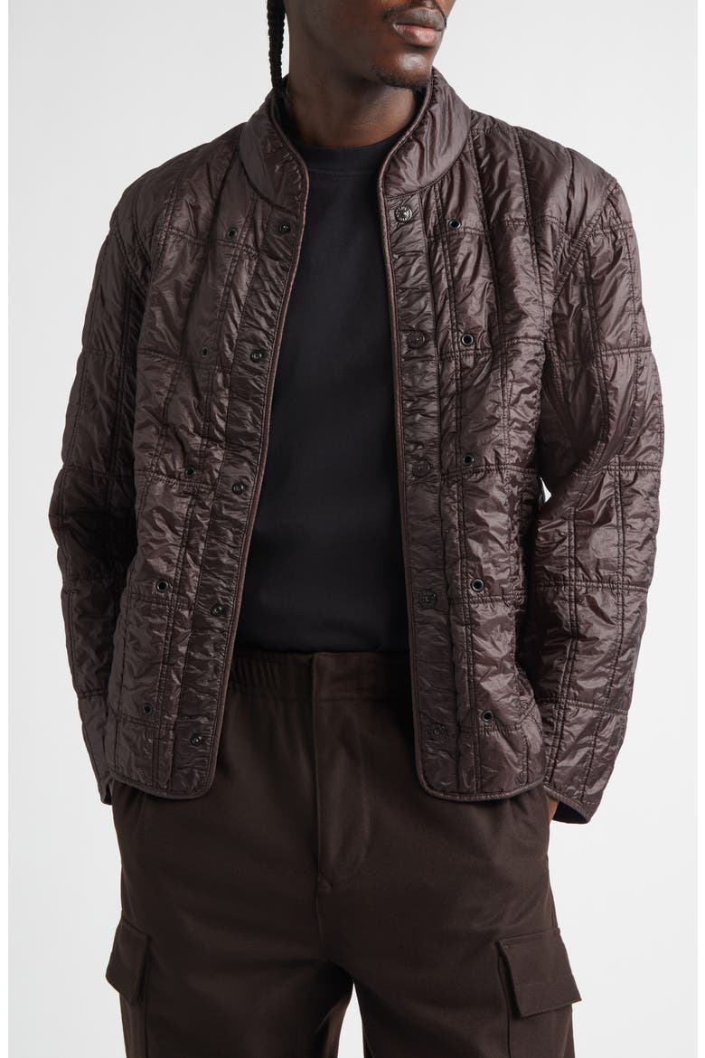 Ghost Cashmere Cardigan with Detachable Quilted Lining, Alternate, color, V0070 DARK BROWN
