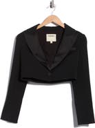 L'AGENCE Daxton Satin Cropped Blazer