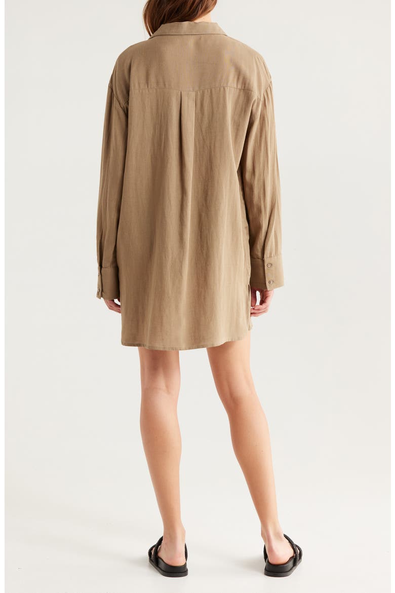 Oversized Cover-Up Shirt, Alternate, color, OLIVE COVERT