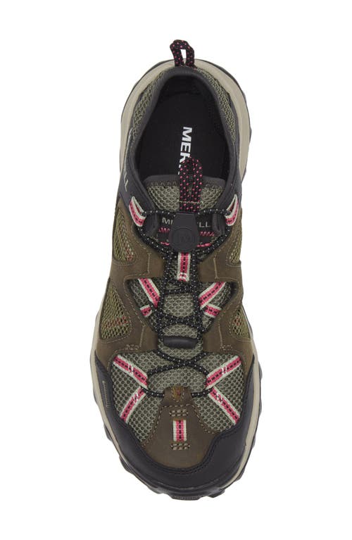 Merrell Speed Strike Leather-trim Sneaker In Lichen
