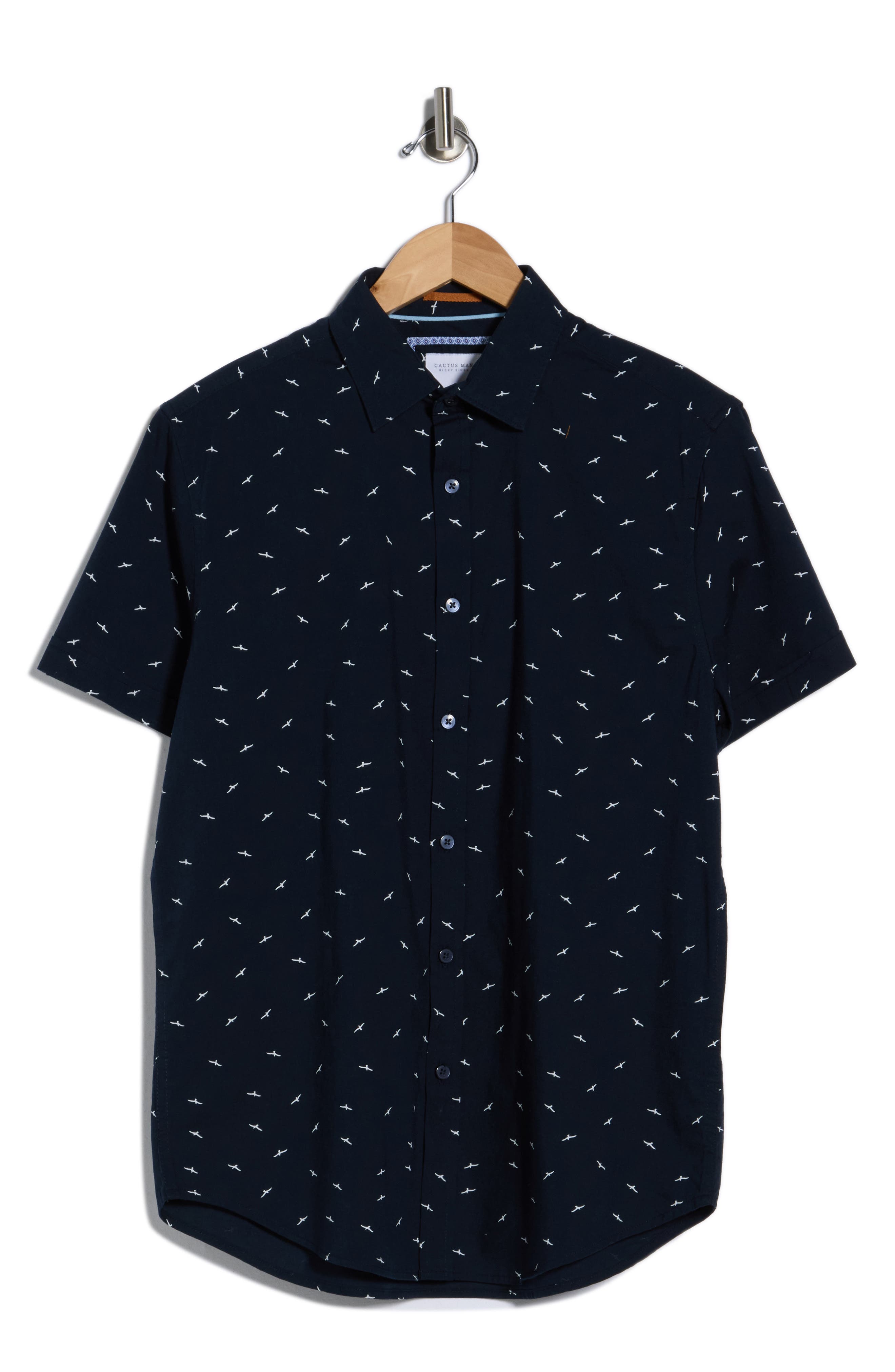 DENIM AND FLOWER Bird Cotton Blend Button-Up Shirt