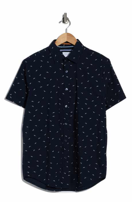 DENIM AND FLOWER Bird Cotton Blend Button-Up Shirt