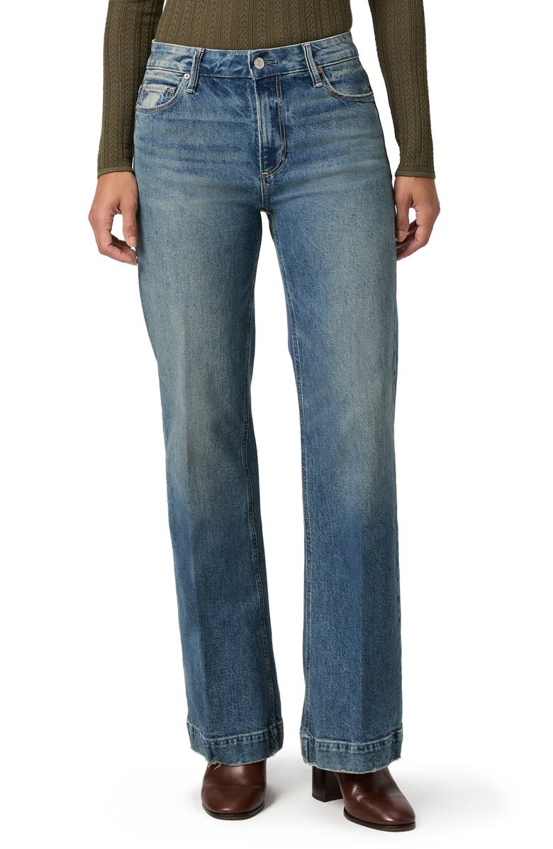 PAIGE Leenah High Waist Wide Leg Jeans, Main, color, Stones