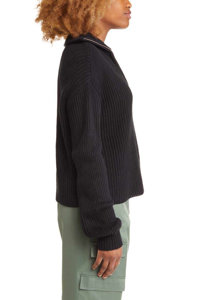 Quarter Zip Pullover, Alternate, color, BLACK JET