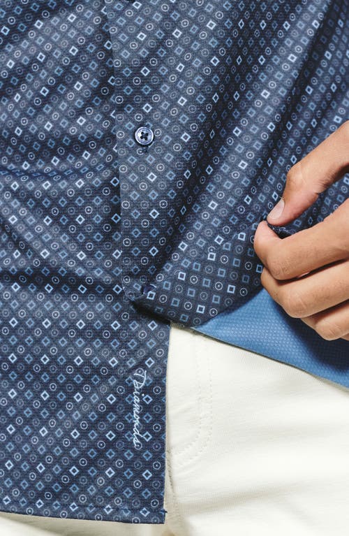 7 Diamonds Liam Button-up Shirt In Blue